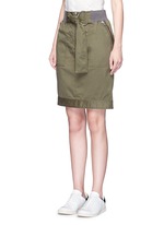 Front View -Click To Enlarge Twill belted utility skirt