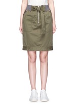 Main View -Click To Enlarge Twill belted utility skirt