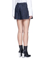 Back View -Click To Enlarge Silk rope embroidery piqué shorts