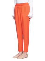Front View -Click To Enlarge Elastic waist tapered pants