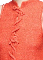 Detail View -Click To Enlarge Knot front sleeveless knit top