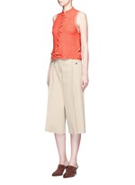 Figure View -Click To Enlarge Knot front sleeveless knit top