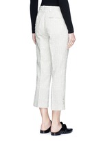Back View -Click To Enlarge Stripe bouclé kick flare pants