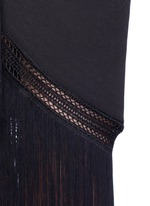 Detail View -Click To Enlarge Macramé fringe crepe skirt