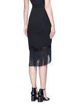 Back View -Click To Enlarge Macramé fringe crepe skirt