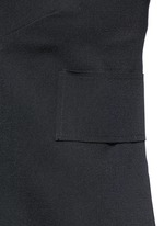 Detail View -Click To Enlarge Strapless split front crepe top