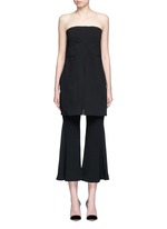 Main View -Click To Enlarge Strapless split front crepe top
