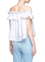 Back View -Click To Enlarge 'Sofia' ruffle poplin off-shoulder top