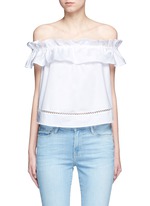 Main View -Click To Enlarge 'Sofia' ruffle poplin off-shoulder top