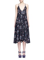 Main View -Click To Enlarge 'Posie' floral print strappy midi dress