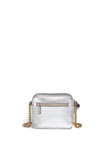 Back View -Click To Enlarge 'Eyes' embossed metallic leather crossbody bag