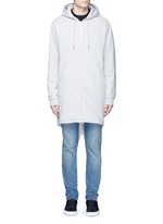 Main View -Click To Enlarge Dip hem hooded jersey parka