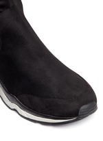 Detail View -Click To Enlarge 'Miracle' faux suede thigh high sneakers