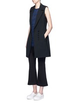 Figure View -Click To Enlarge Fringe knit sleeveless top