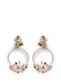 Main View - Click To Enlarge Main View - Click To Enlarge - Anabela Chan - 'Bouquet Wreath' diamond pavé mother of pearl earrings
