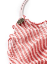 Detail View -Click To Enlarge 'Reggipetto' candy stripe ruffle elastic bralette