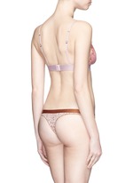 Back View -Click To Enlarge 'Reggipetto' candy stripe ruffle elastic bralette