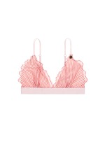 Main View -Click To Enlarge 'Reggipetto' candy stripe ruffle elastic bralette