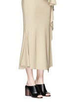Figure View -Click To Enlarge '9 Edgy' wooden heel open toe leather mules