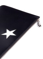 Detail View -Click To Enlarge 'Classic' medium star patch leather zip pouch