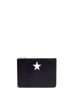 Main View -Click To Enlarge 'Classic' medium star patch leather zip pouch