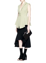 Figure View -Click To Enlarge 'Classic' medium star patch leather zip pouch