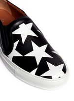 Detail View -Click To Enlarge 'Skate Basse New' star print leather skate slip-ons