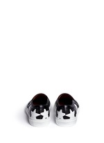 Back View -Click To Enlarge 'Skate Basse New' star print leather skate slip-ons