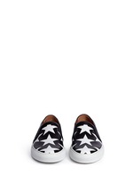 Front View -Click To Enlarge 'Skate Basse New' star print leather skate slip-ons