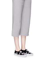 Figure View -Click To Enlarge 'Skate Basse New' star print leather skate slip-ons