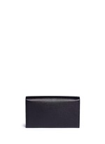 Back View -Click To Enlarge 'Monogram' grainy leather flap clutch