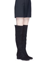 Figure View -Click To Enlarge 'Elina' suede thigh high boots