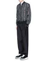 Figure View -Click To Enlarge Barb wire print bomber jacket
