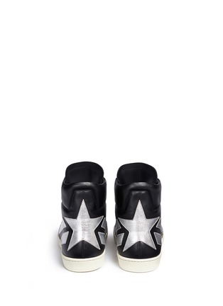 Click To Zoom Saint Laurent - 'SL/34' metallic star leather high top sneakers