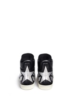 Back View -Click To Enlarge 'SL/34' metallic star leather high top sneakers