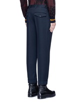 Back View -Click To Enlarge 'Philip' rolled cuff wool pants