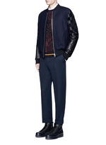 Figure View -Click To Enlarge 'Philip' rolled cuff wool pants