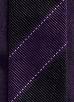 Detail View -Click To Enlarge Colourblock stripe silk tie