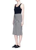 Figure View -Click To Enlarge 'All In One Mini' stripe convertible jersey skirt top