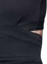 Detail View -Click To Enlarge Cutout back lux ponte tank top