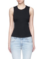 Main View -Click To Enlarge Cutout back lux ponte tank top