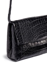 Detail View -Click To Enlarge 'Gotham' crocodile leather shoulder strap clutch
