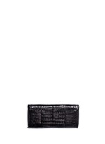 Back View -Click To Enlarge 'Gotham' crocodile leather shoulder strap clutch