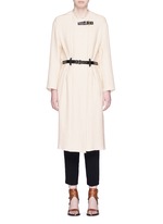 Main View -Click To Enlarge Quilted buckled long coat