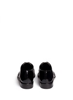 Back View -Click To Enlarge 'Jaml' stripe croc effect leather laceless derbies