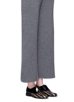 Figure View -Click To Enlarge 'Jaml' stripe croc effect leather laceless derbies