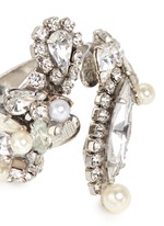 Detail View -Click To Enlarge 'Limelight' Swarovski crystal pavé glass pearl ring