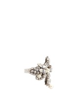 Figure View -Click To Enlarge 'Limelight' Swarovski crystal pavé glass pearl ring