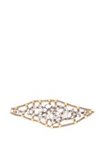 Main View -Click To Enlarge 'River Song' Swarovski crystal brass statement bracelet