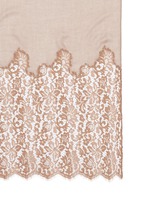 Detail View -Click To Enlarge Metallic floral guipure lace cashmere-silk scarf